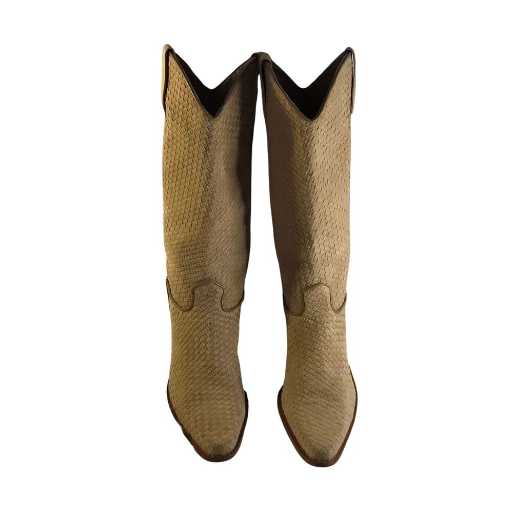 Matisse Tan Woven Suede Women’s Western Boors SZ 9